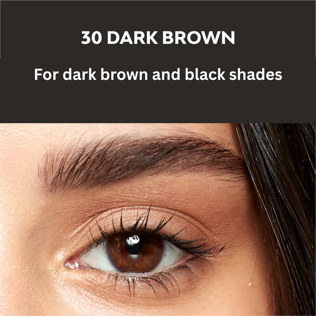 NL Beauty 30 DARK BROWN - Long-lasting Eyebrow Pencil with Mini Brush Accessory