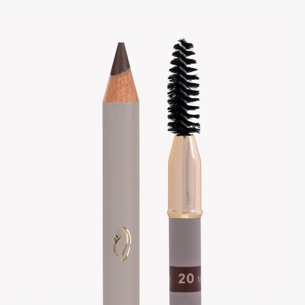 NL Beauty 20 MEDIUM BROWN - Long-lasting Eyebrow Pencil with Mini Brush Accessory