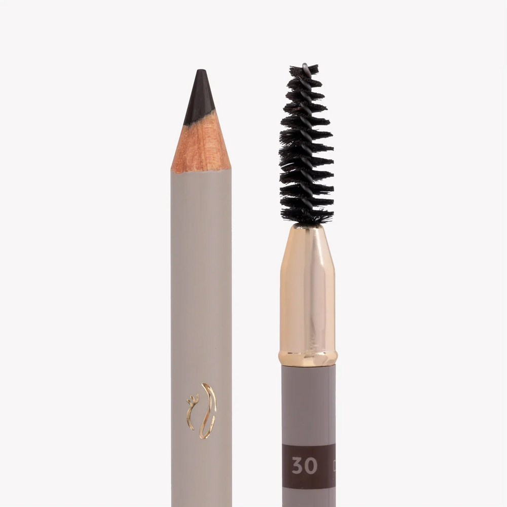 NL Beauty 30 DARK BROWN - Long-lasting Eyebrow Pencil with Mini Brush Accessory