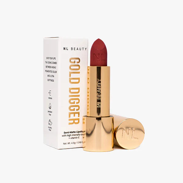 NL Beauty Long-lasting Semi Matte Velvet Stick Lipstick, GOLD DIGGER 05 SO RICH